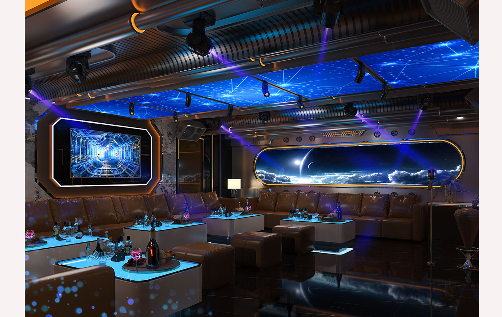 INTERIOR - KTV 2ND ROOM VIP P105, P106, P107 - LAS VEGAS SUN CASINO - BLOCK D